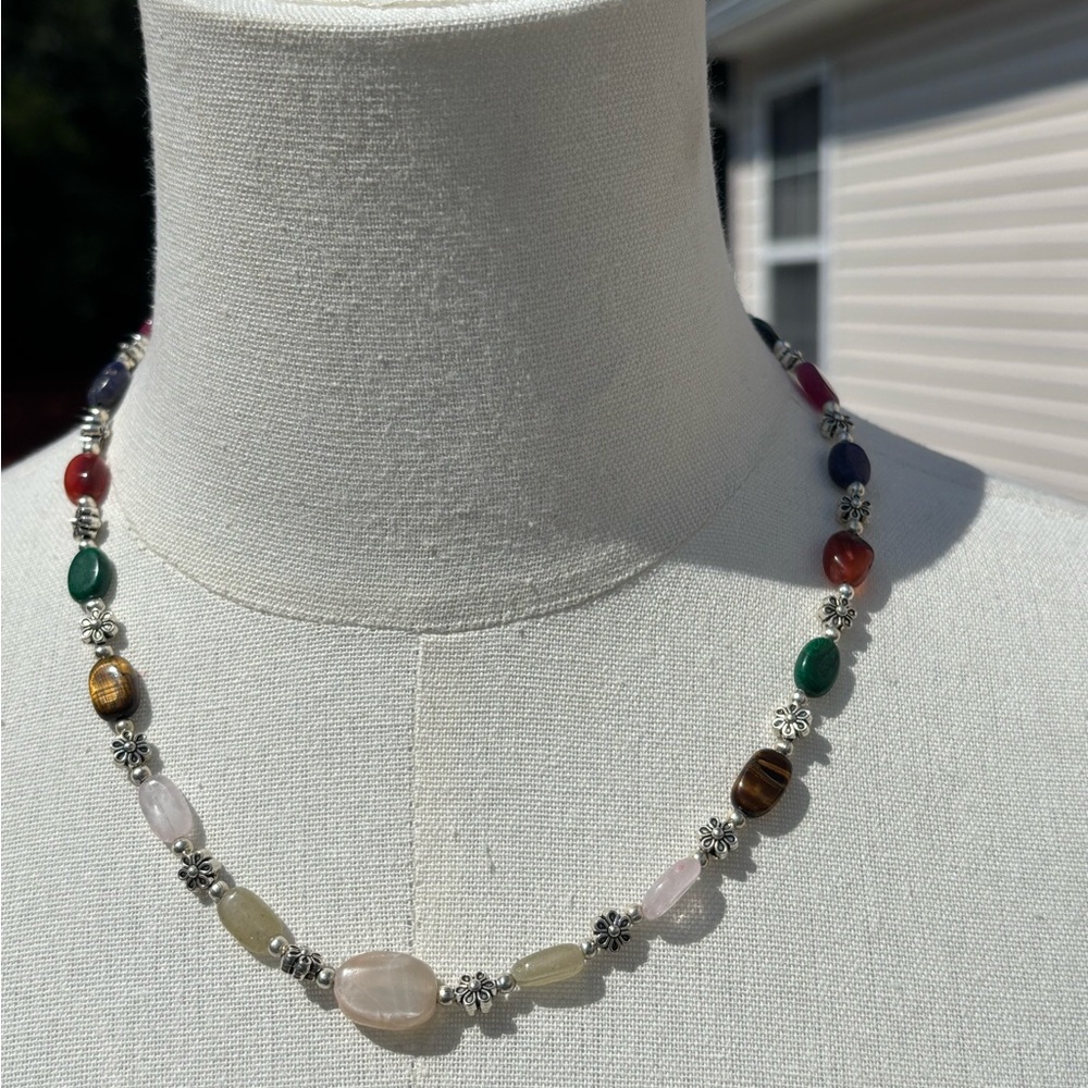 Multicolor Gemstone Beaded Necklace